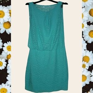 Bisou Bisou teal dress simple summer dress 10